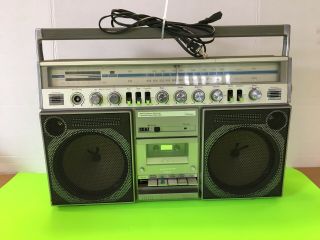 Vintage Retro Large Boombox Ghetto Blaster Cassette Radio Jc Penny Old Skool