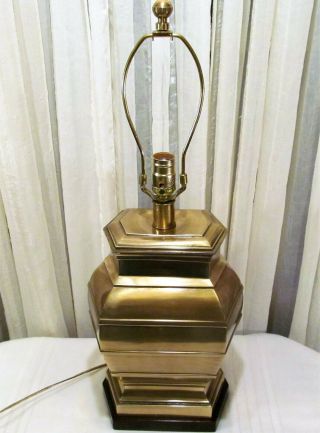 Vintage Large Chinese Urn Style (solid) Brass Table Lamp