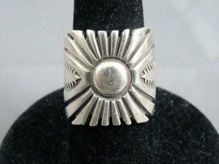 Vintage Navajo Sterling Silver Ring Signed Thomas Jim