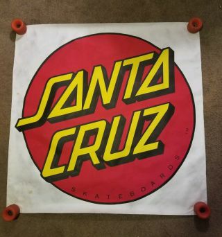 Vintage Santa Cruz Skateboard Shop Poster