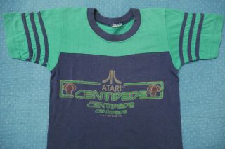 Vntage 1982 Centipede Atari T - Shirt Size Childrens Small Rare Video Game History
