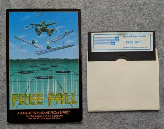 Fall Apple Ii Sirius Software Vintage Computer Game Freefall 1982