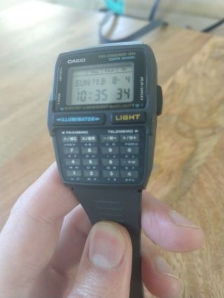 Vintage Casio Dbc - 30 1253 Module Databank Calculator Lcd Watch.  Great Shape.