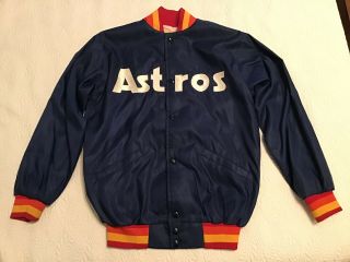 Vtg 70s - 80s Houston Astros Starter Style Baseball Jacket Boys L