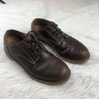 Vintage Ll Bean Brown Leather Men’s Moc Toe Oxford Shoes Size 9.  5 W 131610