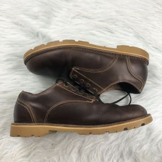 Vintage LL Bean Brown Leather Men’s Moc Toe Oxford Shoes Size 9.  5 W 131610 5