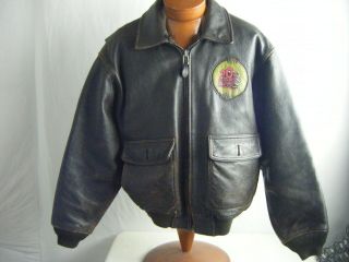 Avirex Vintage Us Navy Type G - 1 Leather Flight Jacket - Bust 48/l