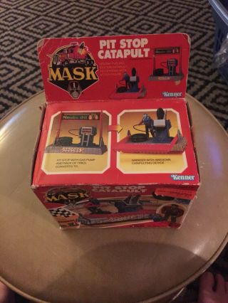 Vintage M.  A.  S.  K.  1985 Kenner Mask Toy Playset Pit Stop Catapult Sly Rax Venom