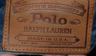 Vintage Polo Ralph Lauren Men`s Denim Jacket Size XL Flannel Lined Made In USA 8