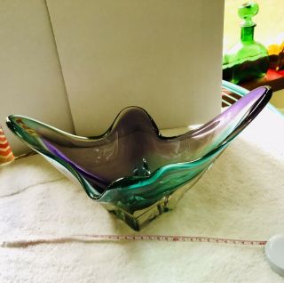 Vintage Murano Glass Wave - Form Centrepiece Bowl/vase.
