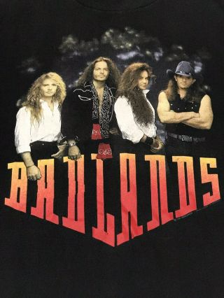 Badlands Vtg Tour Shirt La Guns Roses Ozzy Sabbath Kiss Cinderella Jovi Halen