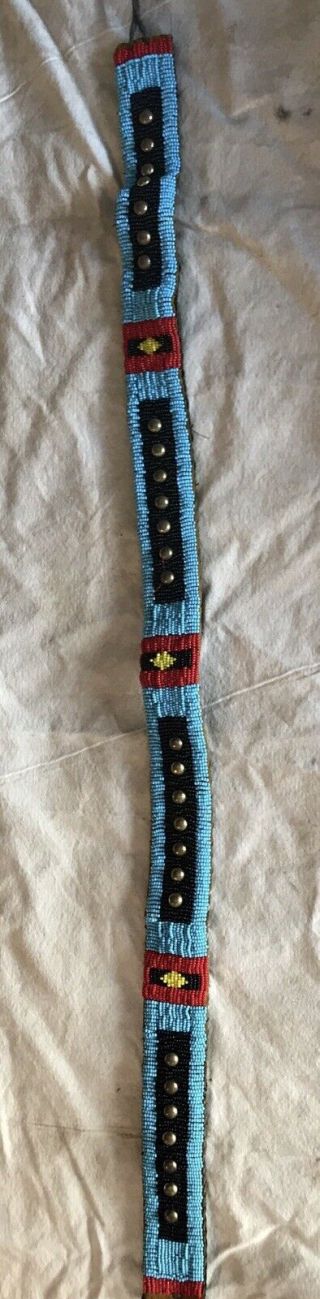 Antique/vintage Native American Beaded Belt/Sash 6