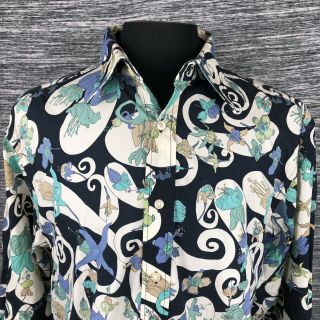 Robert Graham Mens Xl Multi - Color Vintage Floral Paisley Ls Button Shirt