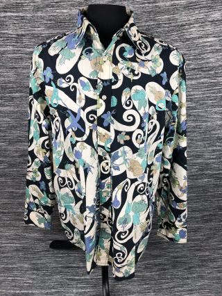 Robert Graham Mens XL Multi - Color Vintage Floral Paisley LS Button Shirt 3