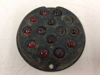Vintage Anthes Red Glass Marble Type T Reflector Truck 4.  5 " Diameter