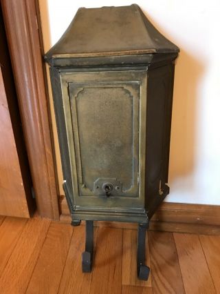 Vintage Brass Mail Box Tudor Mailtainer By P.  N.  Co.  Mailbox Antique 1930 