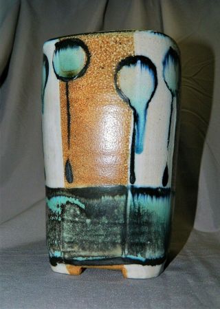 Vintage Studio Art Pottery Vase Mcm Bitossi Era Exceptional