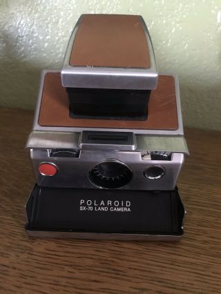 Vintage Poloroid Sx 70 Land Camera With Leather Case And Film