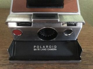 VINTAGE POLOROID SX 70 LAND CAMERA WITH LEATHER CASE AND FILM 6