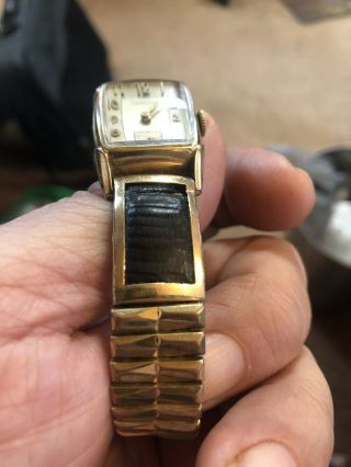 Vintage Hamilton Mens Wrist Watch 14k Gold Filled S315289