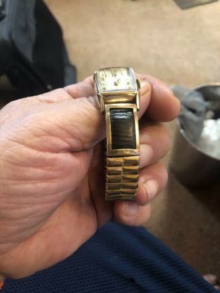 Vintage Hamilton Mens Wrist Watch 14k Gold Filled S315289 3