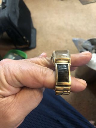 Vintage Hamilton Mens Wrist Watch 14k Gold Filled S315289 4