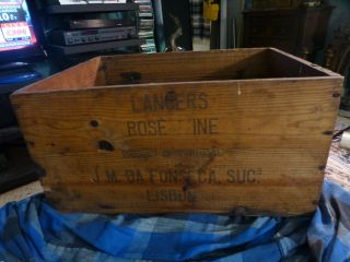 Vintage Lancers Rose Wood Wine Crate J.  M.  Da Fonseca,  Sucs Portugal Patina