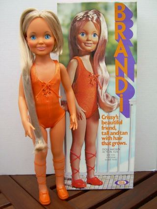 Mib Unplayed With Brandi Grow Hair Doll Vintage 1971 Ideal Crissy Family