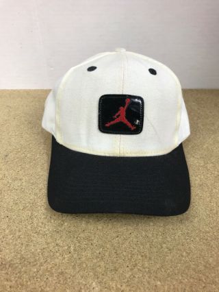 Vintage 90s Nike Jordan Strap Back Hat Cap Yellowed