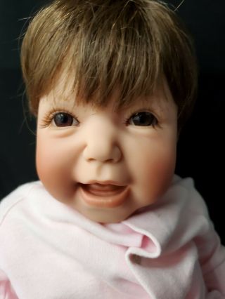 Vintage Brunette Baby Doll By Reva - Realistic Feel