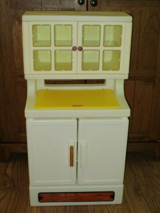 Vintage Little Tikes Kitchen Hutch China Cabinet Pantry With Shelves Child Size