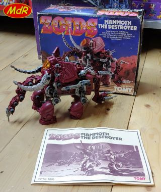 Vintage 1985 Tomy Mammoth The Destroyer Zoids Robo Strux Holotech Japan Boxed