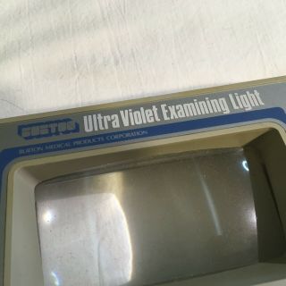 Vintage Burton Ultra Violet Examing Light,  Model 31602,  2 bulbs 2