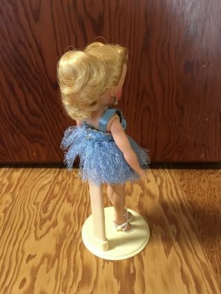Vintage Vogue Blonde Jill Doll wearing Special Occasion Formal Blue Dress 1950s 5