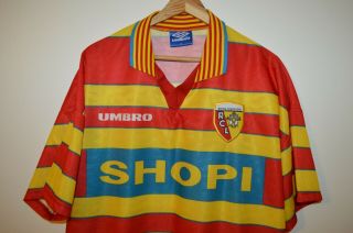 Rcl Racing Club De Lens Shopi Vintage Umbro Soccer Jersey Mens Xl
