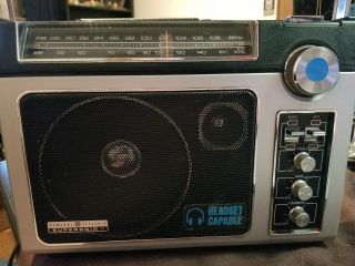 Vintage General Electric Ge Superadio Ii Radio 7 - 2885d Am Fm Long Range
