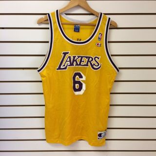 Vintage Los Angeles Lakers Eddie Jones Champion Jersey Size 44