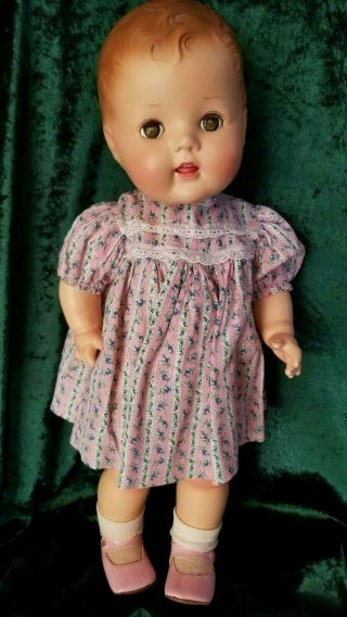 20 " Vintage Composition Baby Doll Adorable Hq Restored