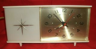 Vintage Modern 1960 - 1970s Westclox Moonbeam Flashing Electric Alarm Clock Mcm