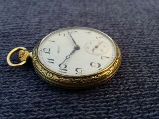 Thin Vintage GRUEN Pocket Watch 15 Jewels 2 Adj Running Strong & Very Accurate 3