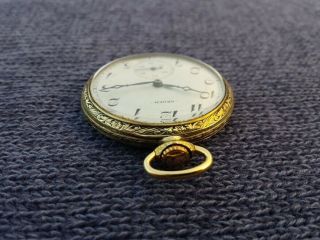 Thin Vintage GRUEN Pocket Watch 15 Jewels 2 Adj Running Strong & Very Accurate 5