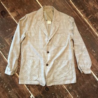 Vintage 50s Pendleton Flecked Wool 49er Jacket Mens Medium Beige Gray Rockabilly
