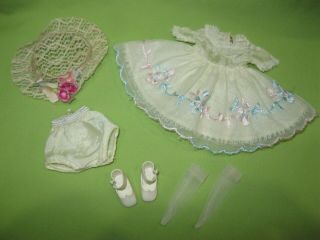 Vintage 1963 Betsy Mccall 8 " Doll Happy Birthday 8204 Dress Outfit Shoes & Hat