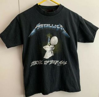 Vintage 1987 Metallica Metal Up Your Ass Ride The Lightning Concert T Shirt M
