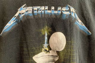 Vintage 1987 Metallica Metal Up Your Ass Ride The Lightning Concert T Shirt M 4