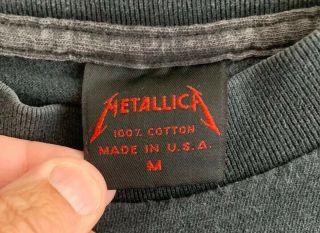 Vintage 1987 Metallica Metal Up Your Ass Ride The Lightning Concert T Shirt M 6