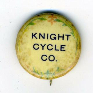 Vintage Antique Knight Cycle Co.  Bicycle Celluloid Stick Pin Pinback 1890 