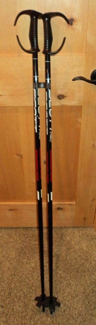 Scott Pro Black Red Ski Poles Pistol Grips 50 Inch 125 Cm Made In Italy Vintage