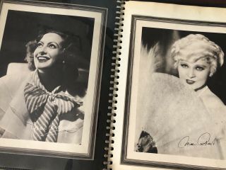 Vintage Scrapbook With Classic Movie Stars - Colbert,  Dunne,  West,  Blondell Etc 6