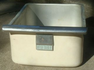 Rare Vintage Hotpoint Vegetable Refrigerator Drawer Fridge Bin Enamel